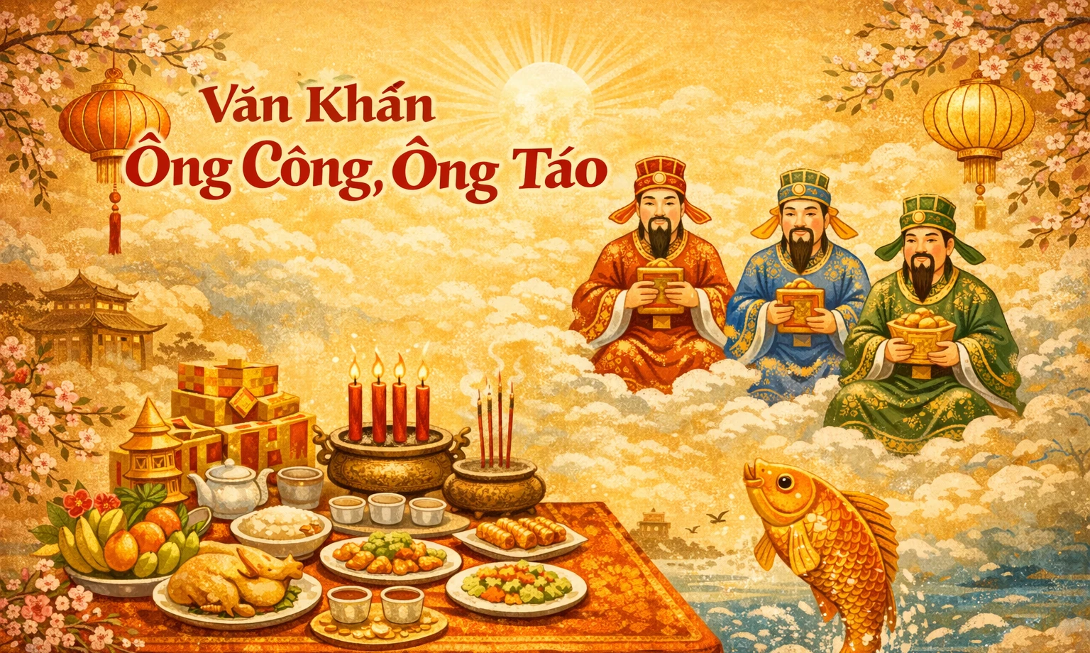 Văn khấn ông Công, ông Táo ngày 23 tháng Chạp chuẩn nhất theo sách cổ truyền
