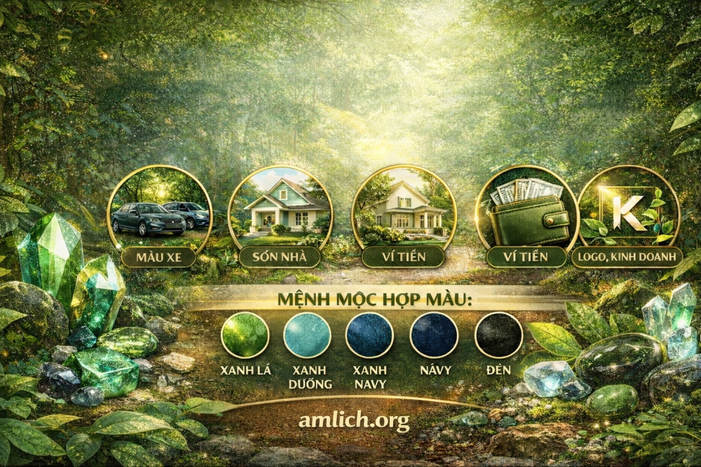 Mệnh Mộc Hợp Màu Gì? Cách Chọn Màu Phong Thủy Chuẩn Giúp Tăng Tài Lộc, Sinh Khí & Phát Triển Bền Vững